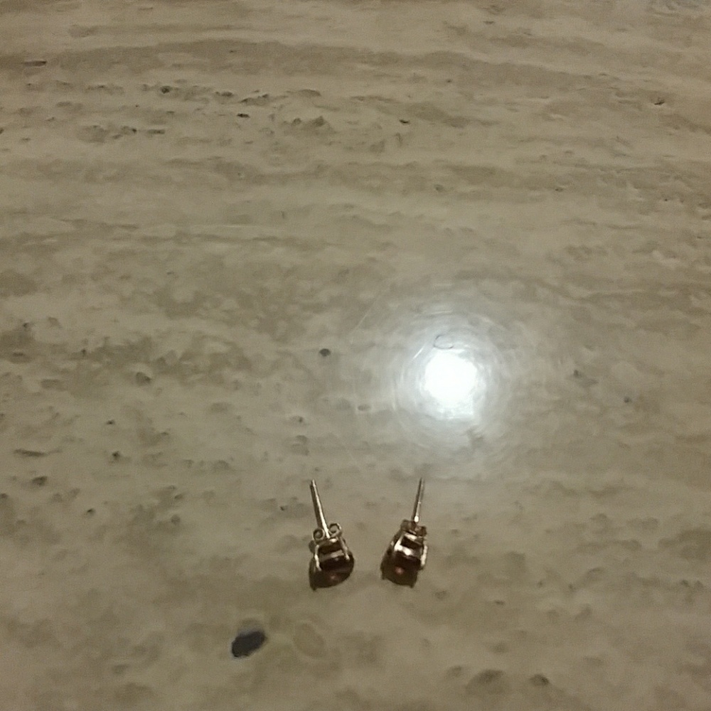 Rose gold ruby earrings